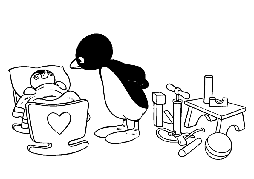 Pingwin Pingu kolorowanki